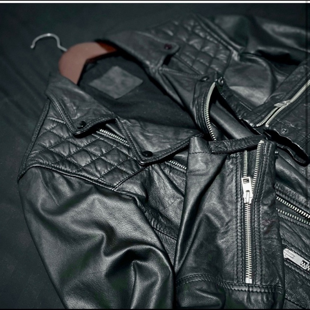 AllSaints Kushiro XS Leather Jacket